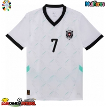 Camisa de Futebol Áustria Marko Arnautovic #7 Equipamento Secundário Mulheres Europeu 2024 Manga Curta